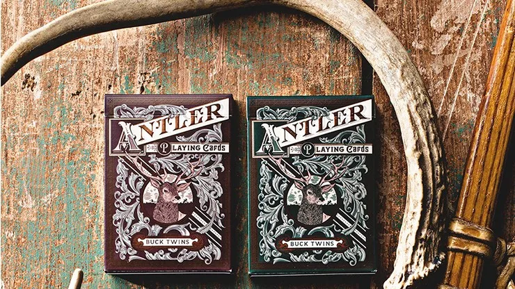 Antler Playing Cards (Maroon) by Dan and Dave 1