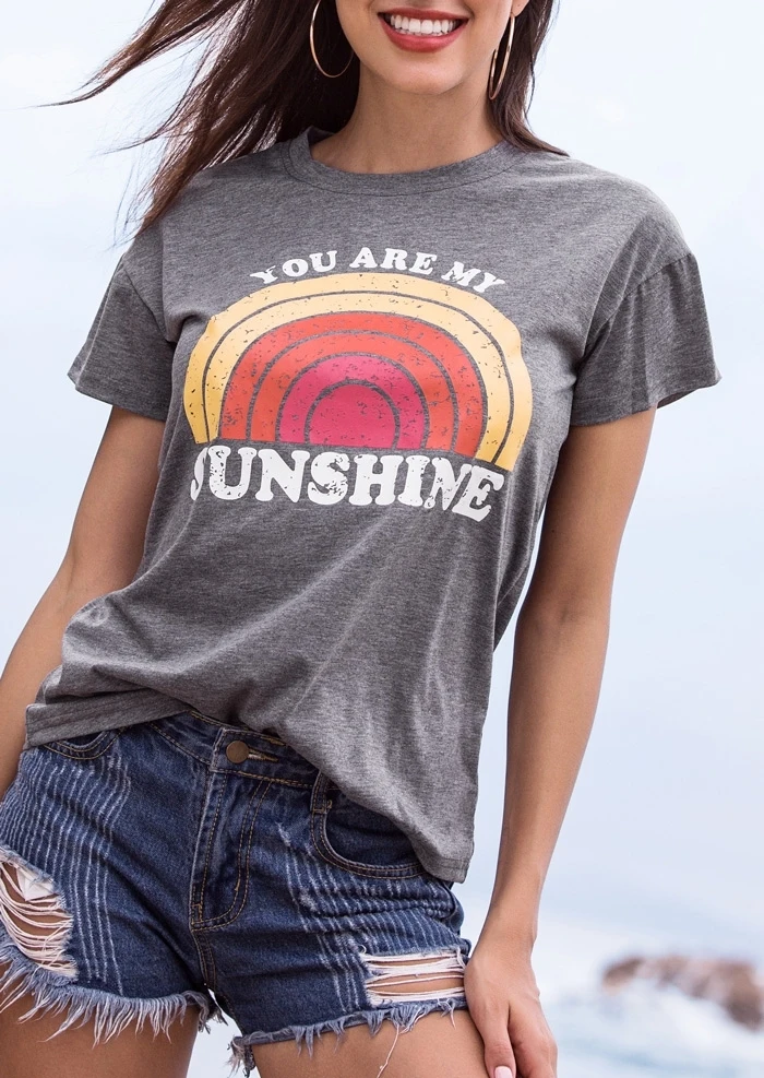 You Are My Sunshine Rainbow T-Shirt Image 2