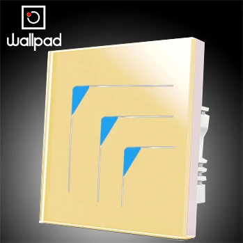 

3 Gangs 2 Way Touch Wall Switch LED 10A Wholesale Wallpad Luxury Gold Wall Switch Panel Light Switch 110~250V 220V