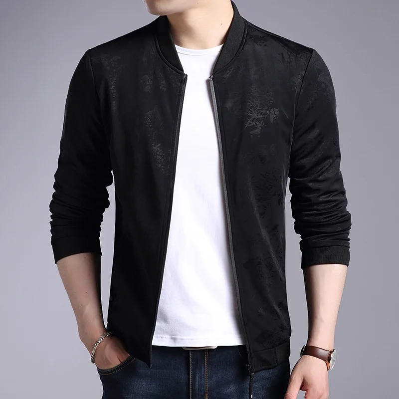 Zipper Manteau Impression Mode L'automne Nouveaux De Veste Jeunes Slim 2017 À Élégant Version Col Hommes 0T4qx