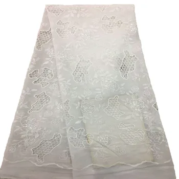 

2018 New design Popular African Tulle lace fabric with sequins Latest special mesh lace fabric for elegant dress A579-1