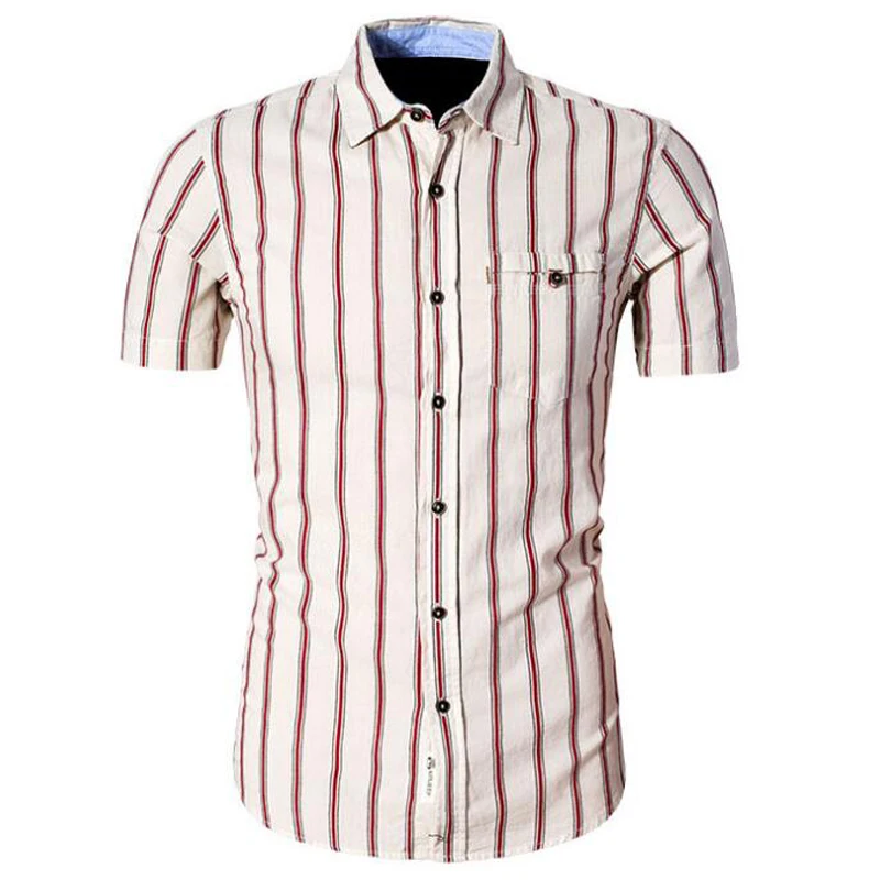 High quality brand shirt 100 cotton 2018 summer business casual