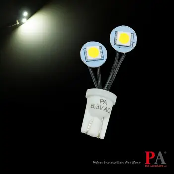 

PA LED 10pcsx Non Ghosting Capacitor T10 #555 #194 #168 2SMD 5050 Pinball Machine LED 6.3V Light White Color Flexible