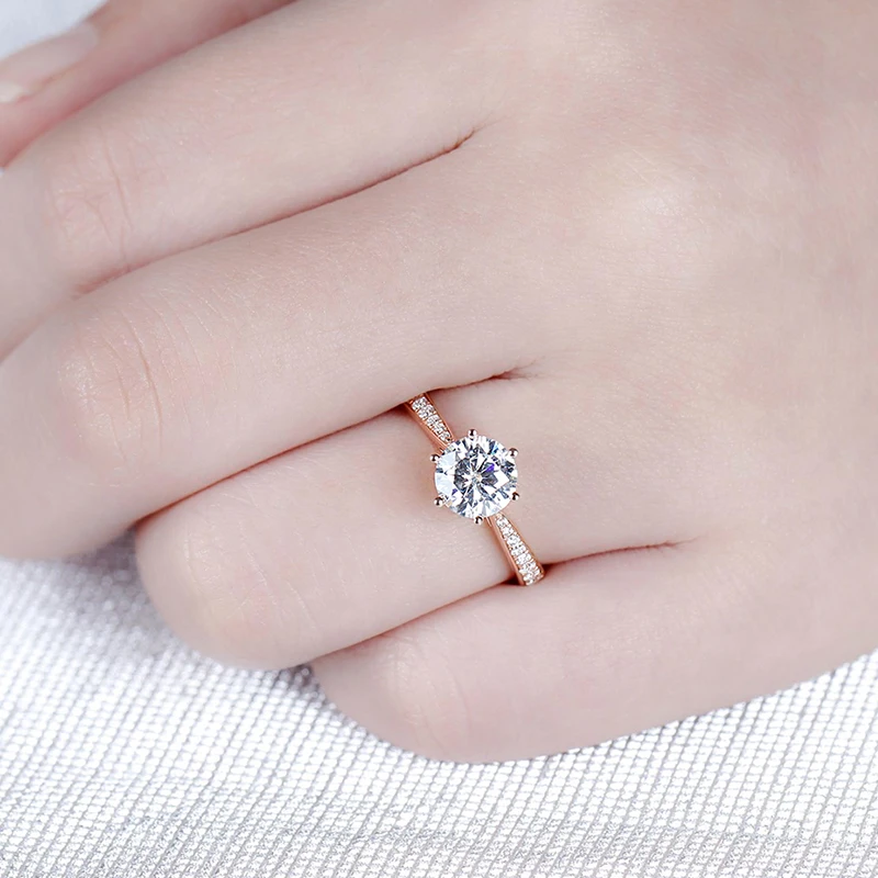 moissanite rose gold emgagement ring (5)