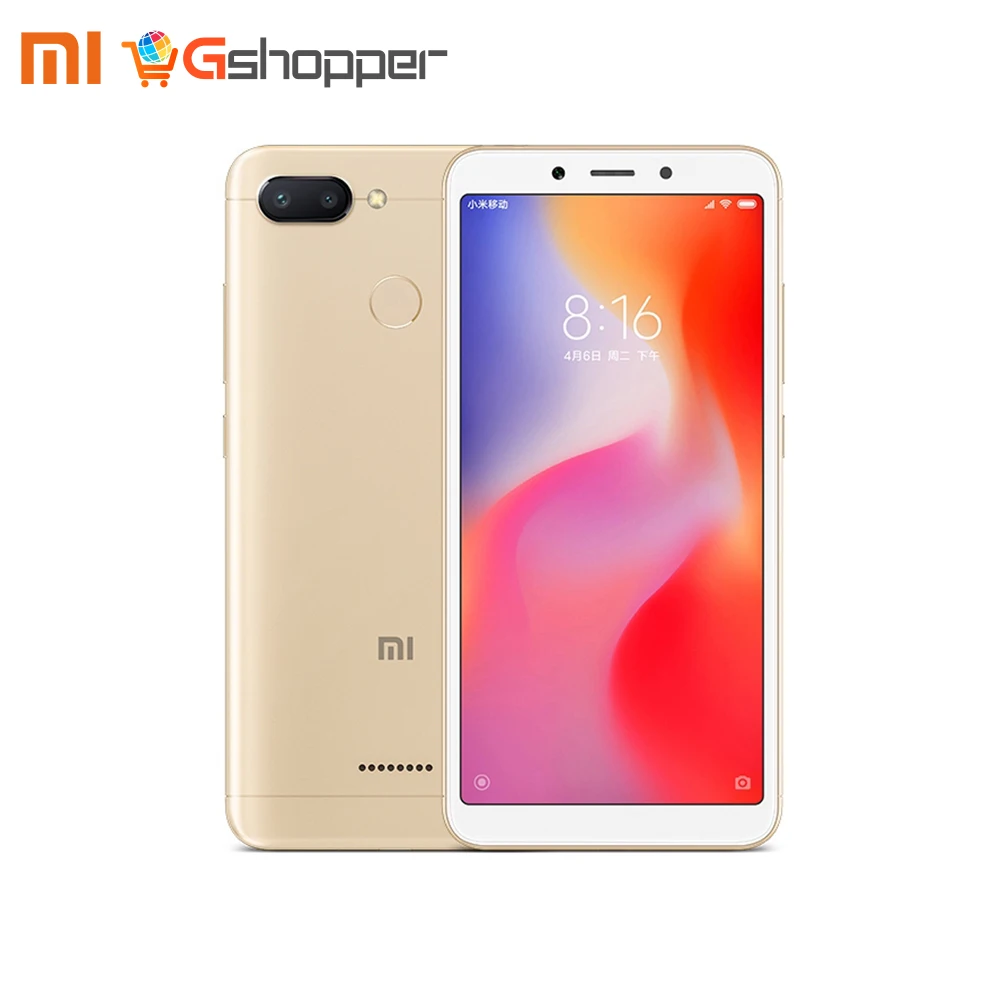 Global Version Xiaomi Redmi 6 3GB+32GB/ 4GB+64G Mobile Phone MTK Helio P22 Octa Core 5.45" 18:9 Full Screen 12MP+5MP Dual Camera