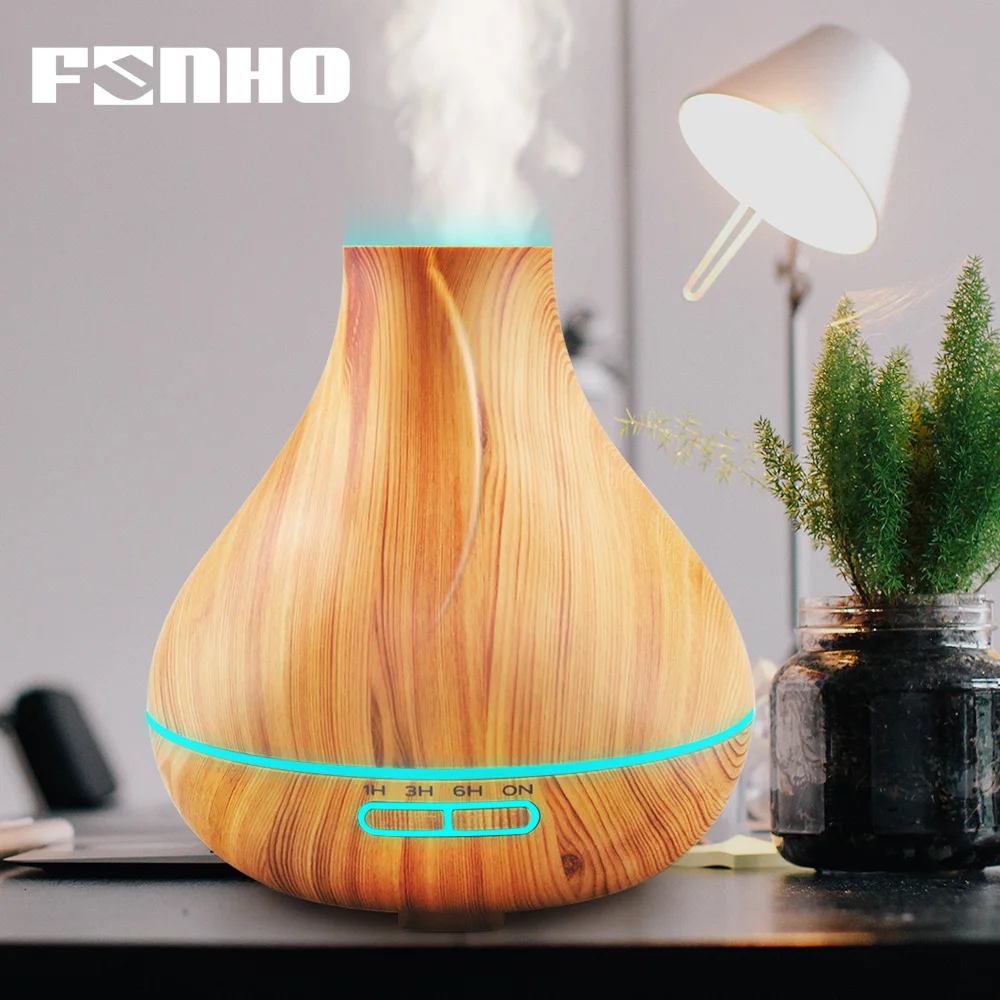 

FUNHO 400ml Air Aroma Humidifier Essential Oil Diffuser Aromatherapy Machine Mist Maker 7 Color Change LED Light for Home 100