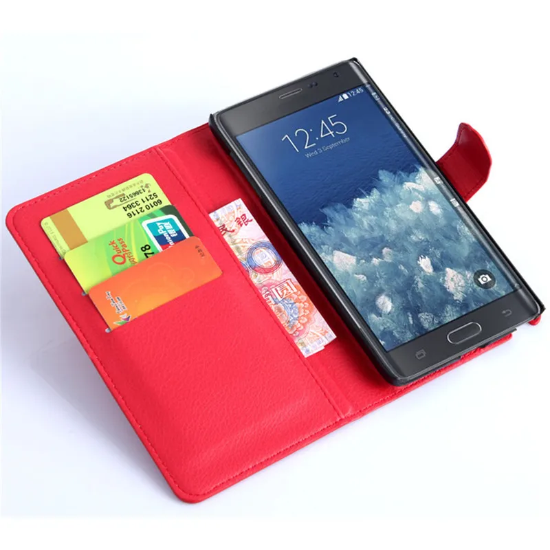 

For Samsung Galaxy Note Edge N9150 Case Flip PU Leather Card Slots Wallet Stand Case For Samsung Note Edge N915 Phone Bag Case