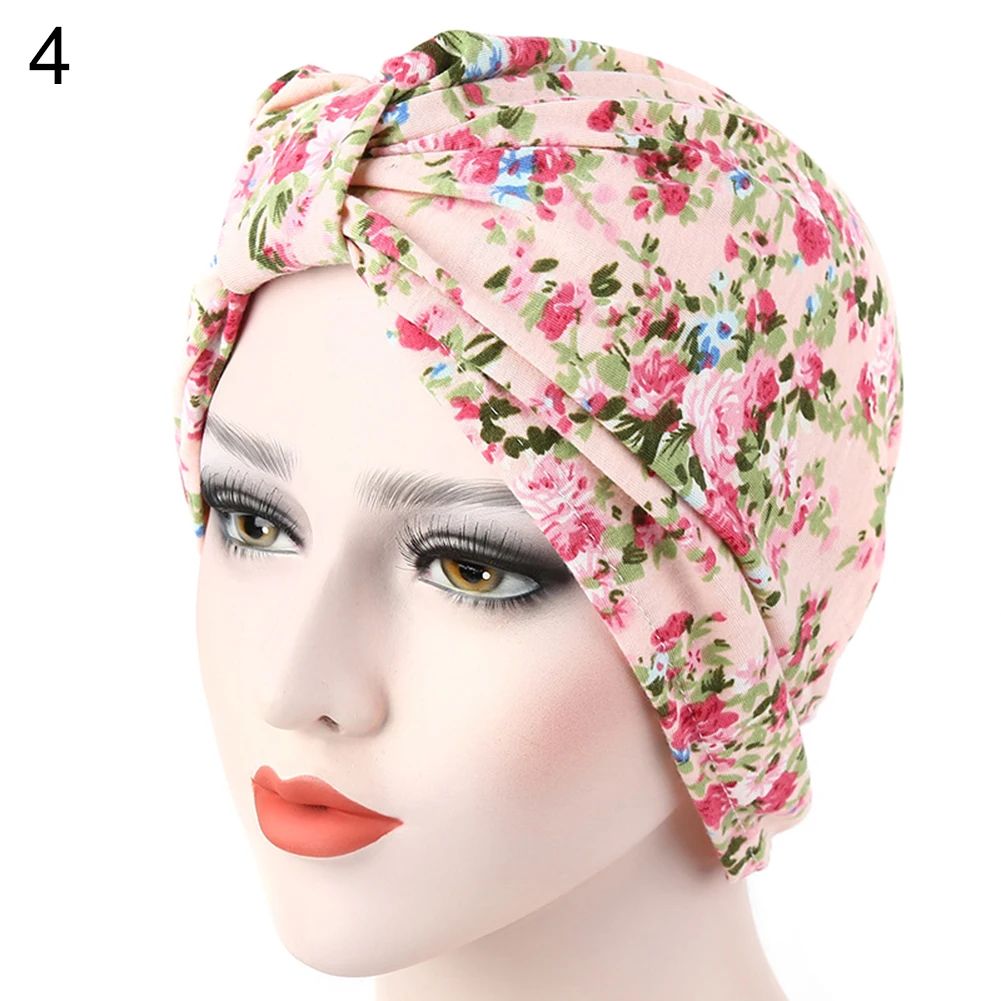 

Women Muslim Stretch Turban Hat Cancer Chemo Cap Hair Loss Head Scarf Cover