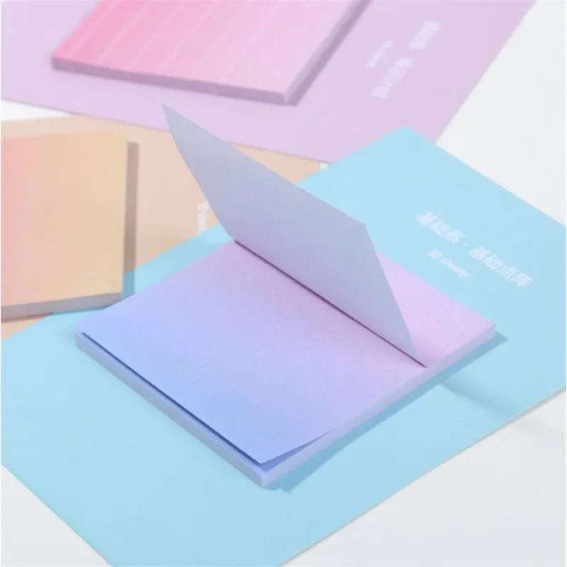

Coloffice Creative Japanese-style Color Gradient Sticky Notes N times Post Students Stationery School Supplies 5.4*5.4cm 1Piece