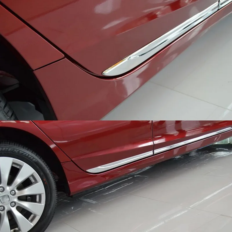 Chrome-Body-Side-Door-Moulding-Trim-Overlay-cover-For-Honda-Accord-MK9-2013-2014