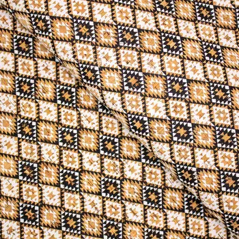 

From Portugal Cork fabric ETHNIC Pattern Natural vegan fabric Cork Textile COF-195