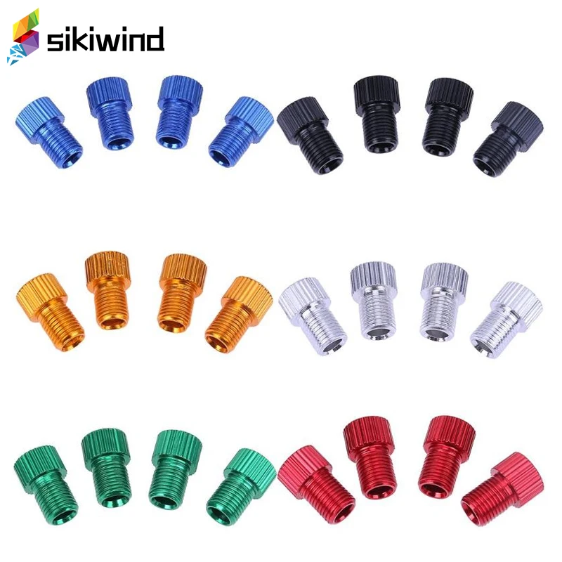 4pcs Presta to Shrader Valve Adapter Bicycle Road Tire Valve Adapters