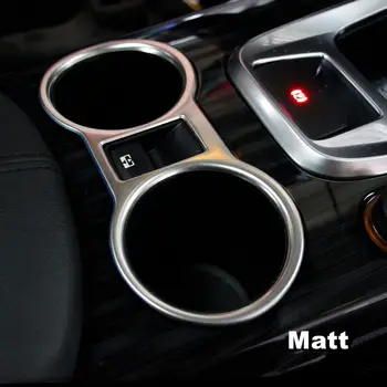 

Stainless Steel Chrome Water Cup Holder Cups Cover Interior Trim Molding Strip For 2014 Peugeot 3008 Car Styling