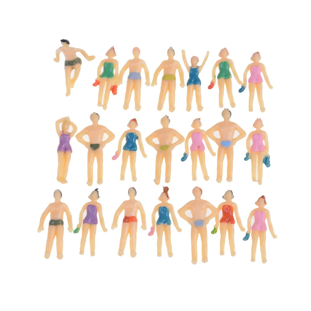 

Mini Crafts 20 Pcs Swimming Figures Resin Model 1:75 Sand Table Model Toys Painted Beach People Miniatures Gift