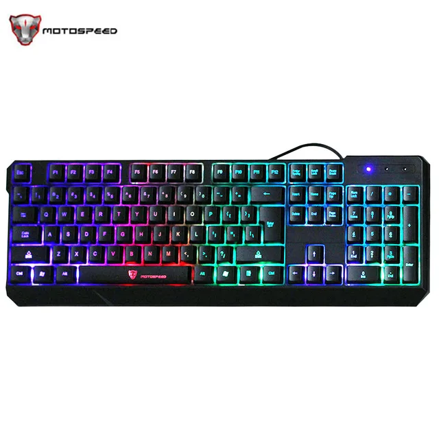 Special Price MotoSpeed K70 Computer Gaming Keyboard 7-Color Colorful Backlight  Teclado USB Powered for Desktop Laptop Black