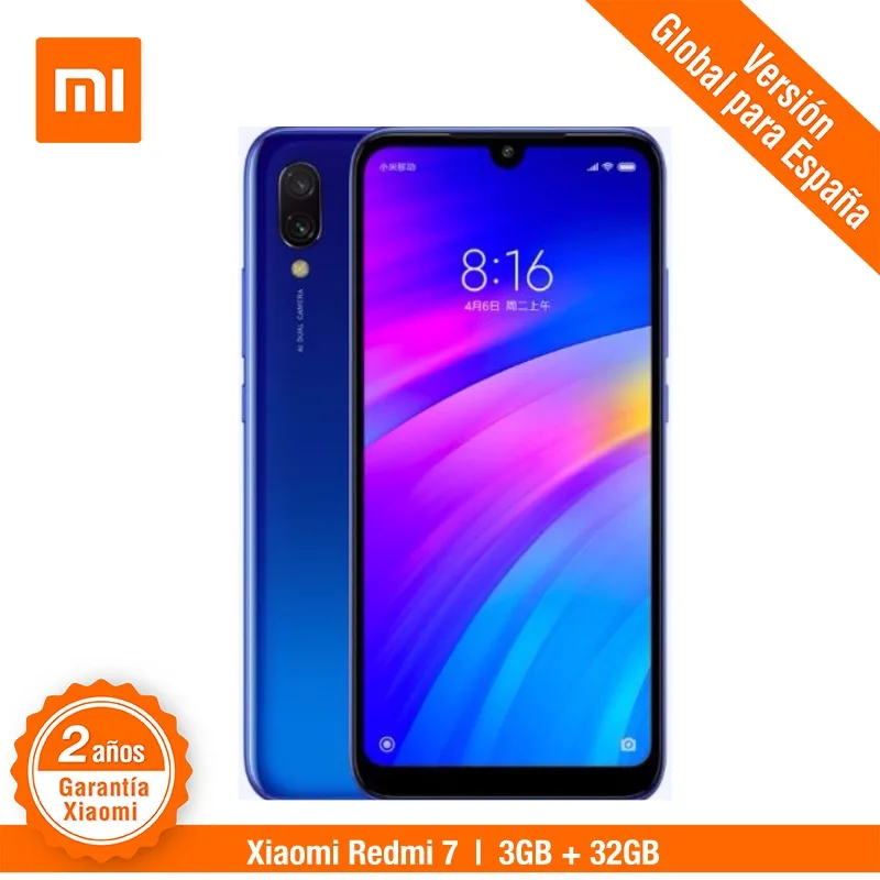 [Versión Global para España] Xiaomi Redmi 7 (Memoria Interna de 32GB, RAM de 3GB, Batería de 4000mah) Smartphone