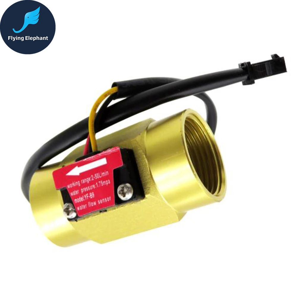 

DN20 Water heater Hall flow sensor pulse flow meter G3/4'' Thread DN25 Hall sensor Turbine flow meter