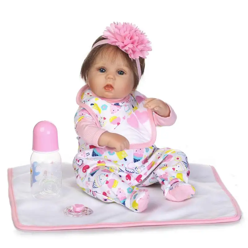 

New NPK Silicone Reborn Baby Dolls In Pink About 42CM Lovely Doll Reborn For Baby Gift Bonecas Bebe Reborn Brinquedos