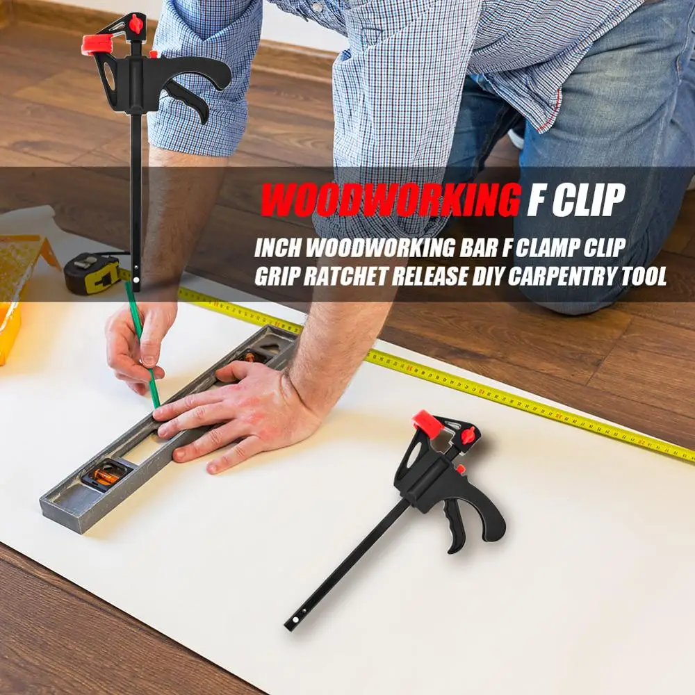 

4/6/8/10/12 inch F Type Woodworking Clip Quick Grip Clamp Heavy Duty Carpenter Tool