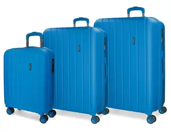 

Juego de maletas Movom Wood rígido 55-65-75cm Azul