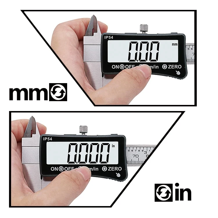 Цифровой штангенциркуль JIGONG из нержавеющей стали 150 мм IP54 защита от охлаждающей жидкости Цифровой штангенциркуль полноэкранный ЖК-дисплей