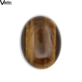 

Whole 10pcs 18x25mm oval tiger eyes natural stone cabochon for jewelry making DIY decoration