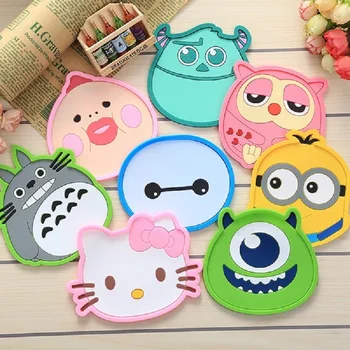 

8Pcs Cute Silicone Drink Pads Animal Owl Totoro Minions Kitty Dining Table Placemat Coaster Kitchen Bar Mug Mat
