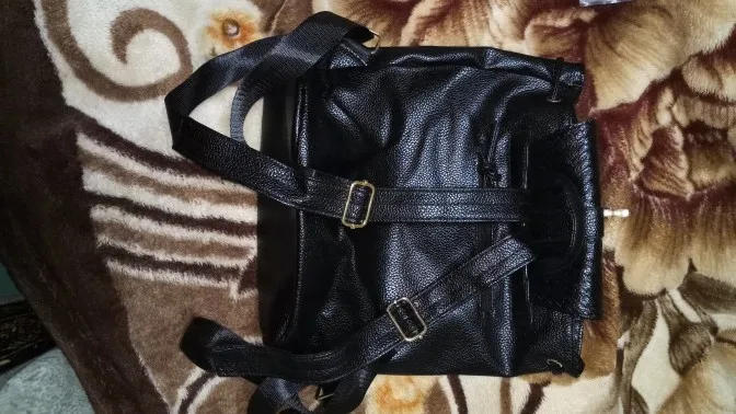 2019 New Women Back Bag PU Leather Preppy Backpacks For Teenage Girls Lady School Bags Black Casual Backpack Female Mochila photo review