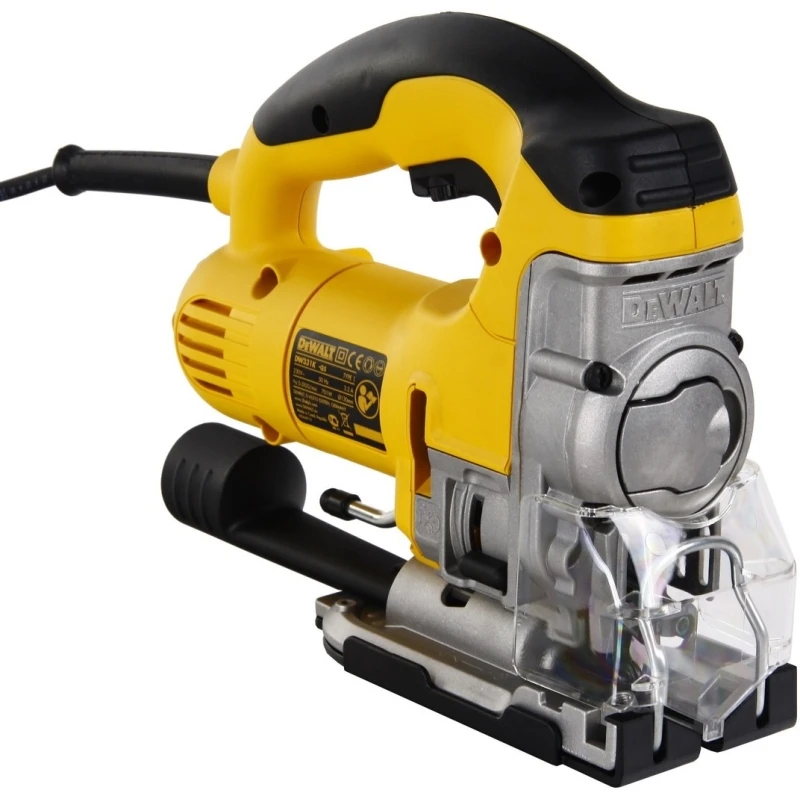 Лобзик электрический DeWalt DW331K (Мощность 701 Вт, регулировка скорости, маятниковая функция, быстрая замена пилки, литая подошва)