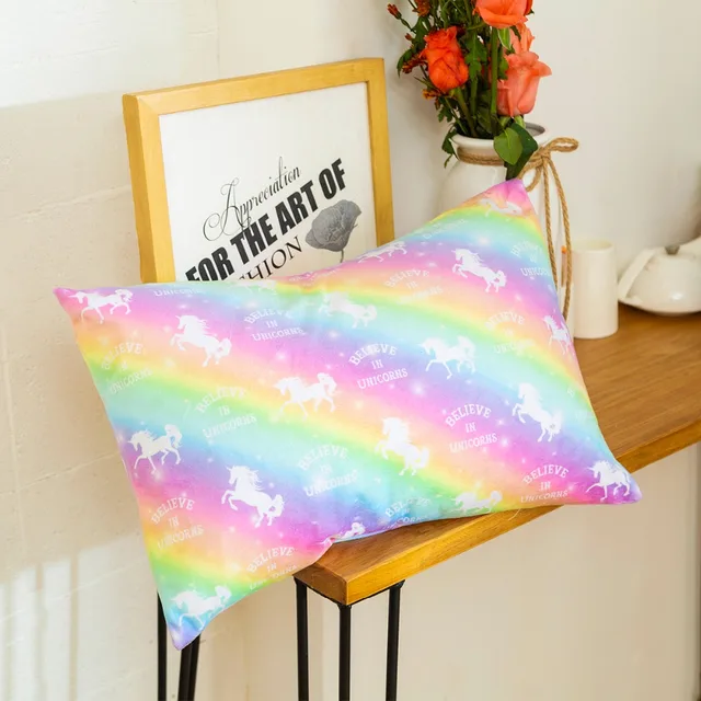 Cute Rainbow Unicorn Pillow Case Unilovers