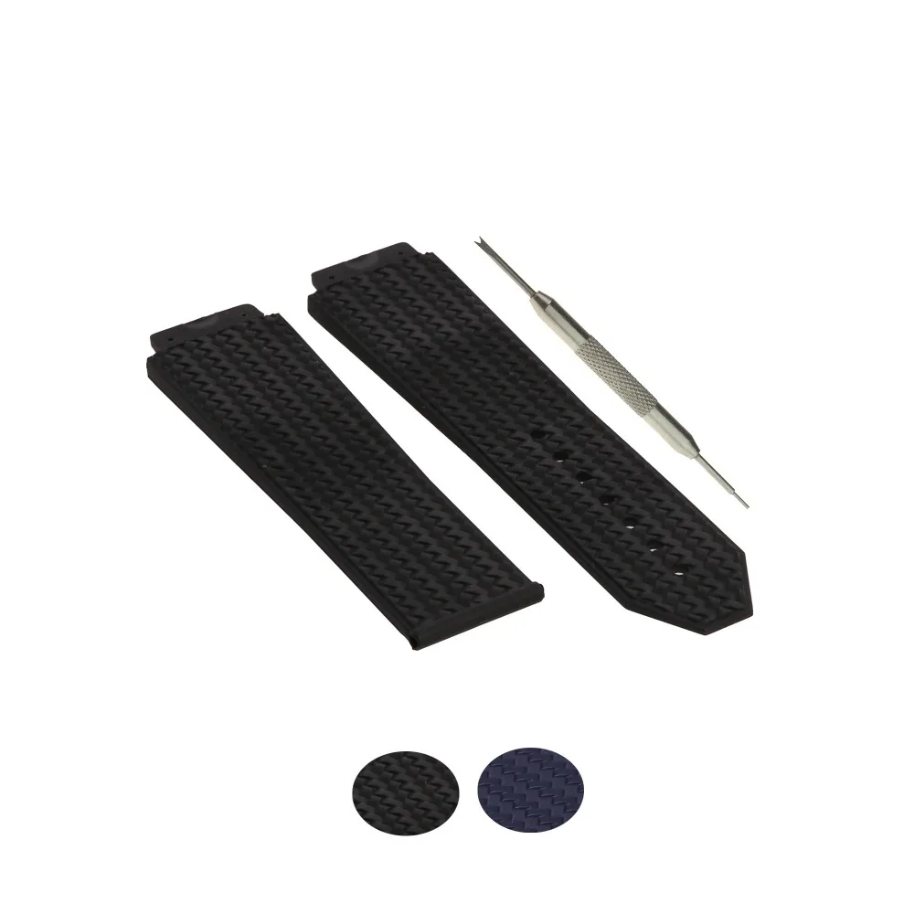 MDNEN 19x25mm Rubber Watch Band Replacement Strap Fits For Hublot Big