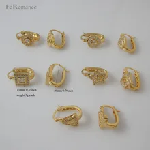 Заказ 10$ получить информацию отслеживания/сверкающий чистый циркон камень 5 видов стилей Круг Сердце-желто-Золотые серьги GP серьги