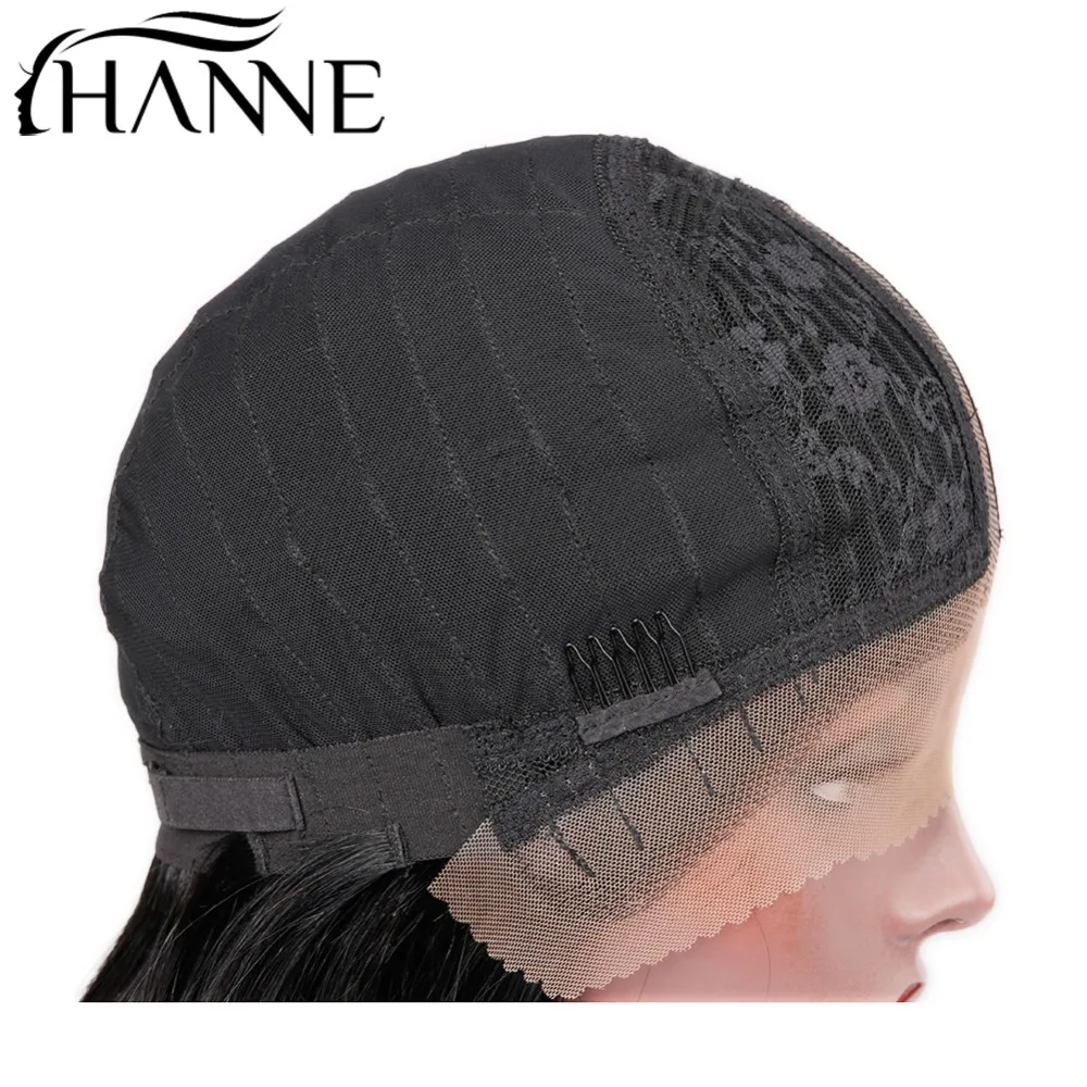 HANNE Lace Front Human Hair Wigs For Black Women Natural Black Pre Plucked 150% Density Straight Brazilian Lace Human Hair