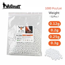 1000 rodadas BBs Airsoft Paintball Balas 0.12g/0.2g/0.25g/0.3g Bola Greve Tático pistola de ar de Alta quatity BB Bolas para Fotografar