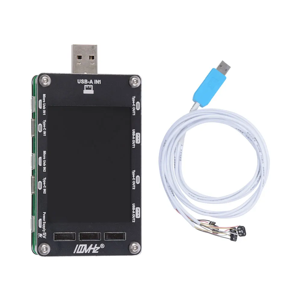 JC 100MHZ T50N двойной тест напряжения и тока USB er Таблица емкости с USB тестовым кабелем