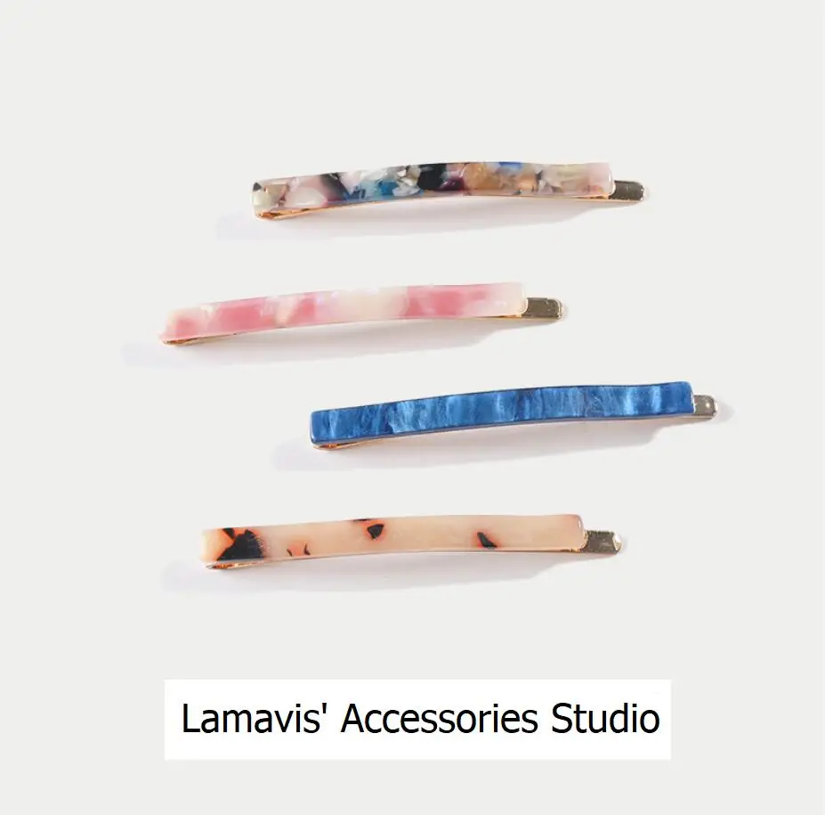 

Japan and Korea GIRLS Simple All-Match Acetic Acid Hairpin Natural Texture Clip Woman Duck Clip Hair Accessories