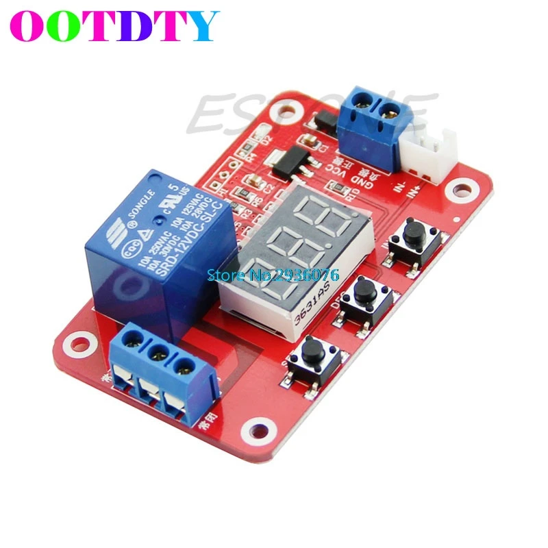

12V DC Digital Temperature Display Module Sensor Relay Switch Control -20-100c APR18_25
