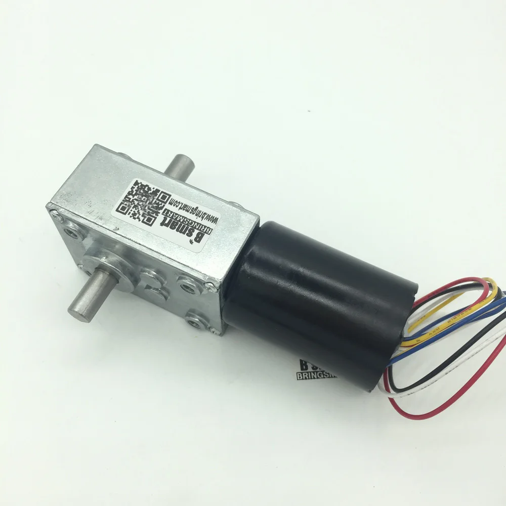 

Bringsmart Double Shafts Electric Motor 12v BLDC Motor 8-470RPM 24V Worm Gear Motor With CW/CCW Adjustable Speed Self Lock