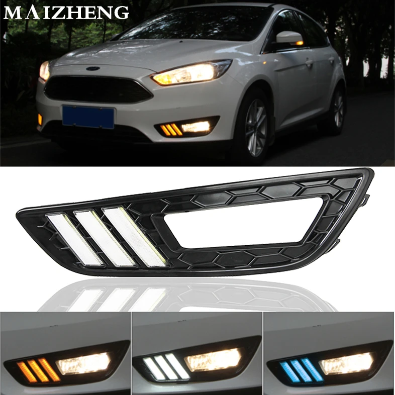 

Turn Signal and dimming style Relay 12v LED Auto Car DRL daytime running light Bumper Front Fog lamp for Ford Focus 4 2015 2016