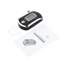 Профессиональный алкогольный тестер цифровой анализатор дыхания с большим цифровым ЖК-дисплеем 5 шт. мундштук