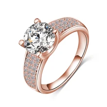 

2014 New Arrival Simple Style Finger Ring18K Gold/Platinum Plate Micro Inlay Swiss Cubic Zircon Jewelry Rings Wholesale CRI0010