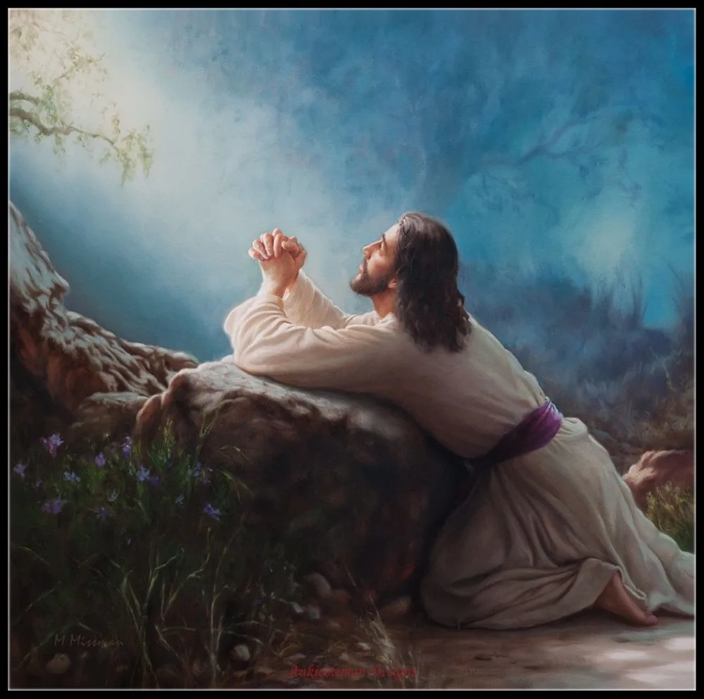 Набор для вышивки крестиком Jesus at Gethsemane-счетный крест DMC ручная работа 14 ct наборы