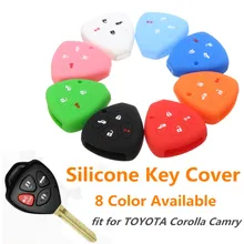4 Button Silicone Keyless Remote Key Case Shell Cover For TOYOTA Corolla Camry