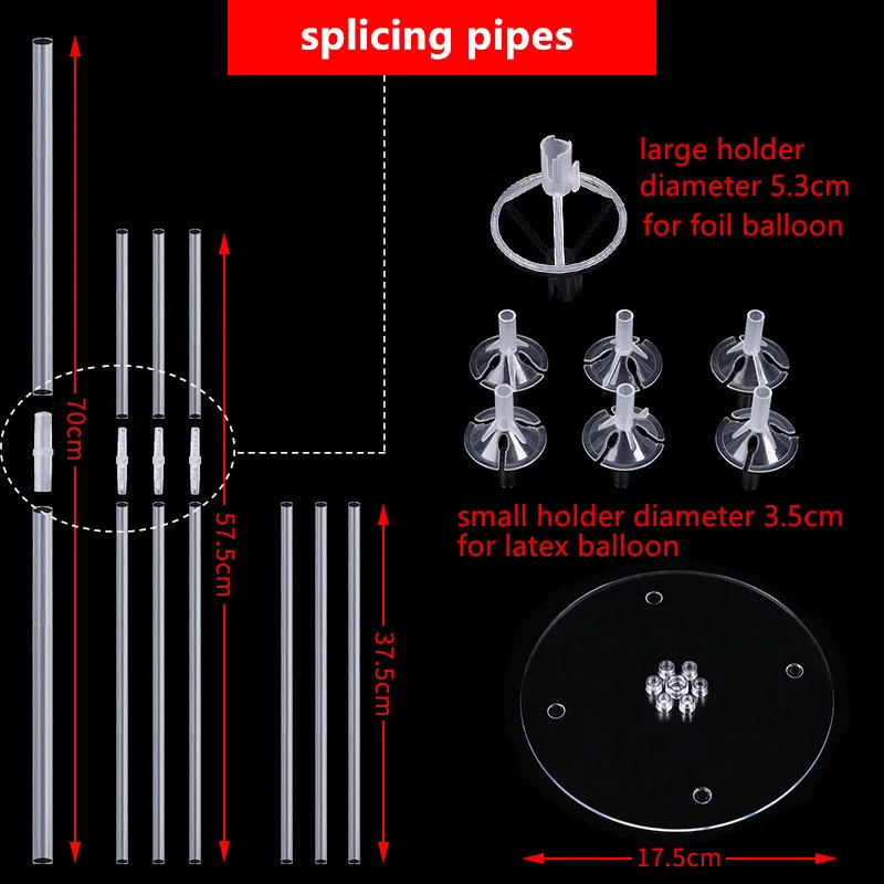 5/3/2 комплекта воздушные шары колонна-подставка Пластик шар Поддержка с 7 трубки Настольный держатель для шарика День рождения Свадебные украшения
