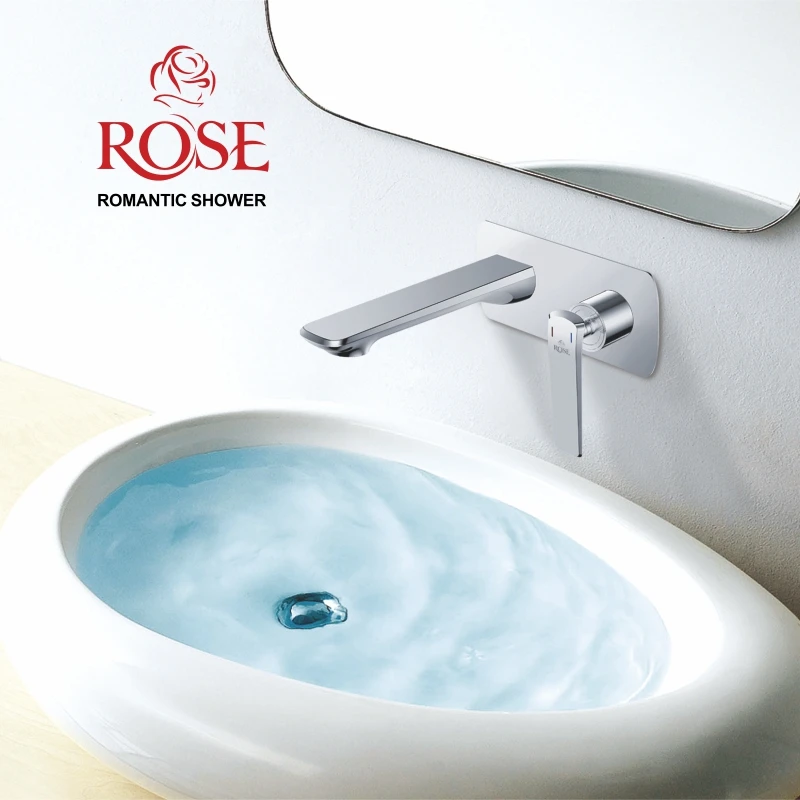 

ROSE Built-in mixer, tap in Wall, water faucet into the wall, chrome plated faucet aerator R1341