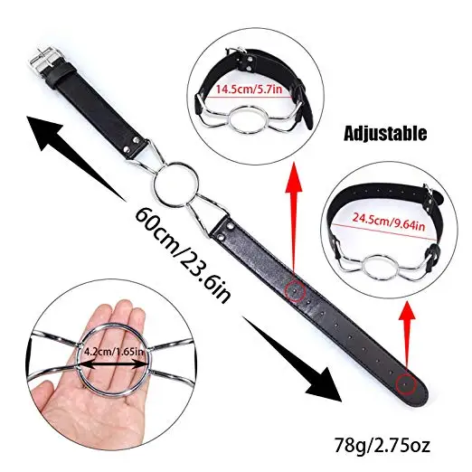 Lilicochan couro do plutônio boca aberta mordida boca punk mordaça grande o anel para a senhora adultos jogos casais flertando produtos sexuais brinquedos