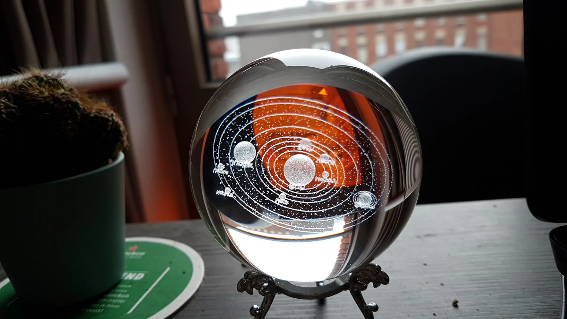 3d Solar System Crystal Ball 8cm Aevitan