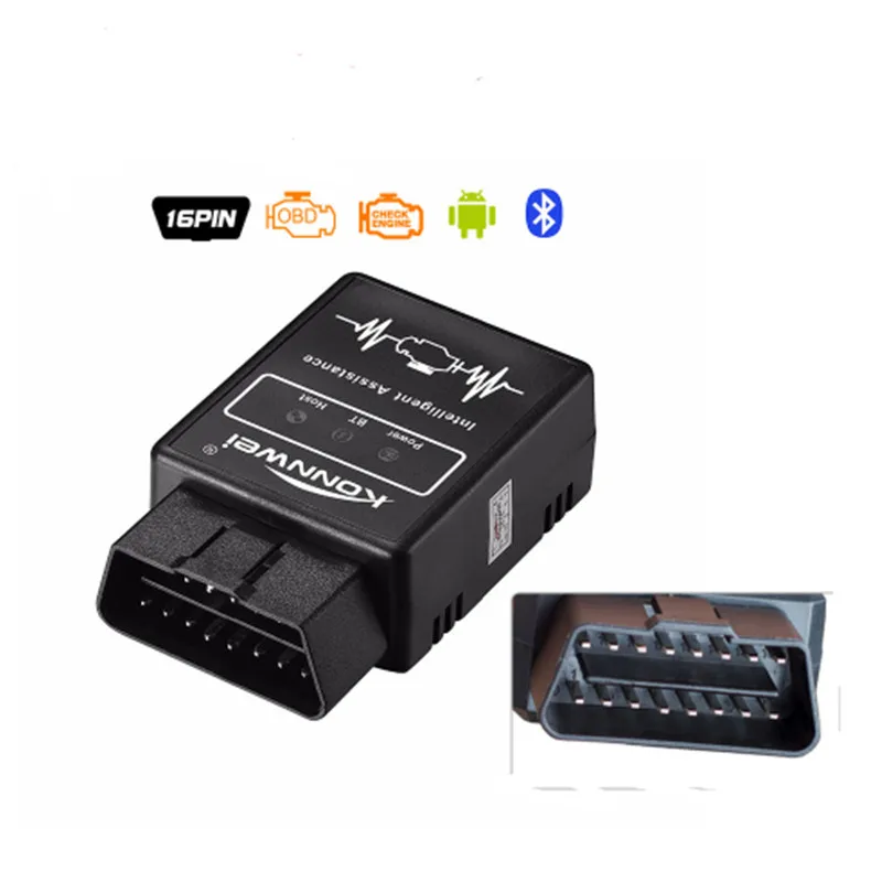 KONNWEI KW912 Bluetooth OBDII ELM327 универсальный автомобильный сканер OBD2 считыватель ошибок
