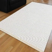 Else белая волна Смещенные линии геометрический скандинавский ikat Nordec нескользящий килим моющийся декоративный простой краски тканый ковер