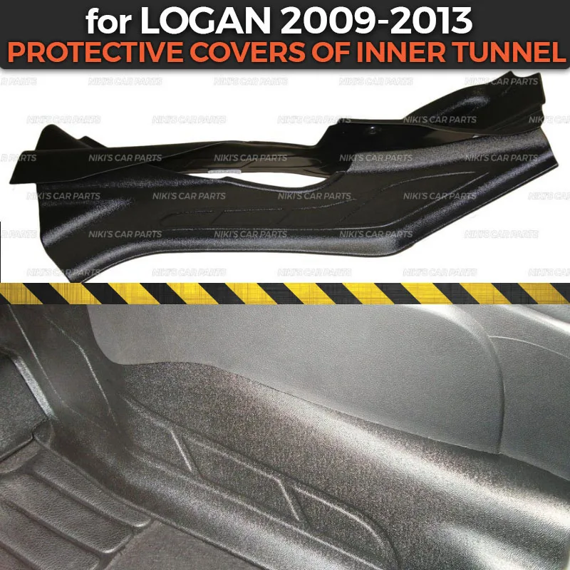 

Protective covers for Renault Logan 2009-2013 of inner tunnel ABS plastic trim accessories guard protection of carpet car